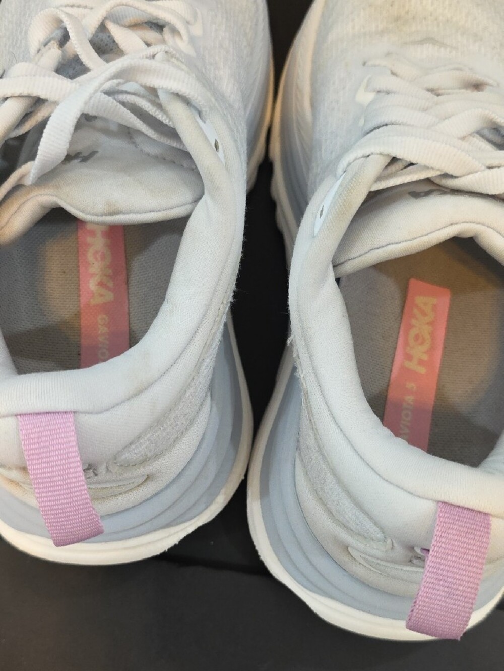 Hoka Gaviota 5 Women's White and Light Pink Running Shoes Size 6.5 - Picture 9 of 11